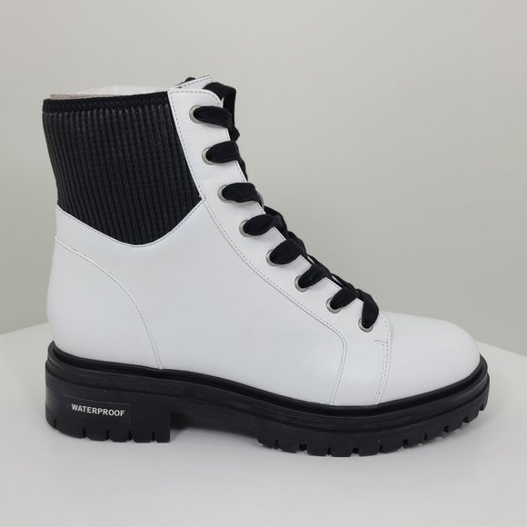 New Kenneth Cole Rhode WaterProof Leather Lace-Up Boots - Picture 5 of 10